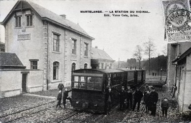 Martelange-gare vicinale-tram vapeur-Jean Dujardin le 10.08.1910.jpg